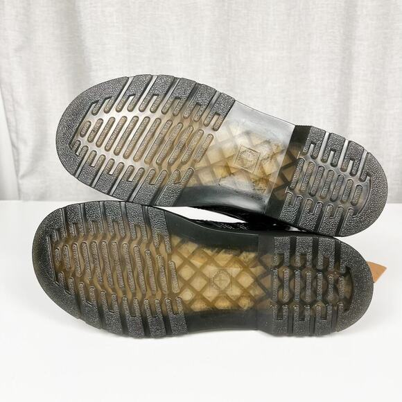 NWT Dr Martens 1460 Y Chrome Metallic Grey Leather Ankle Boots US 6 Docs Zip - Picture 8 of 8